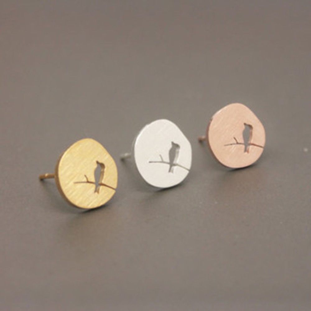 🐦Dainty & Delicate Bird on a Branch Earrings - Picture 2 of 8